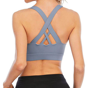 Ropa Deportiva sin Costuras para Mujer, Sujetador Deportivo con Push-Up, Top de Yoga con Espalda Cruzada, Sujetador Deportivo Acolchado para Mujer - Product Image 4