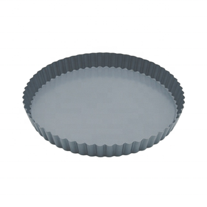 Round 24cm Tart Pan with removable bottom, Carbon Steel with Non-stick coating. Tart and <b>Pizza</b> Baking <b>accessory</b> - Product Image 1