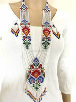 Collier de perles de verre de luxe avec broderie complexe Bijoux faits à la main parfaits pour améliorer toute tenue spéciale