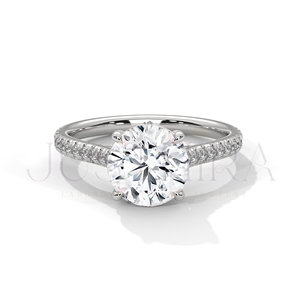 High Quality Round Cut Diamond <b>Ring</b> With Pave Settings 925 Sterling Silver for Women Fashion Jewelry Available at Export Price - Product Image 3