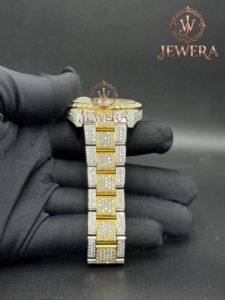 Reloj de Diamantes Moissanite para Hombre, Estilo Hip Hop, Accesorio de Joyería de Lujo para Bodas, Fiestas, Festivales y Uso Diario, en Venta - Product Image 5