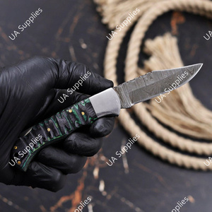 Navaja Plegable de Acero de Damasco con Mango de Madera Pakka, Hoja Afilada de Alta Calidad, EDC, Plegable, Hecha a Mano, para Senderismo y Viajes, ODM - Product Image 4