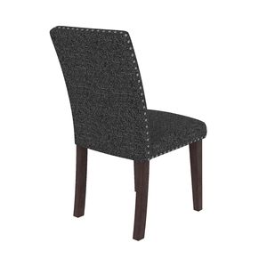 Ensemble de 2 chaises de salle à manger rembourrées gris et marron 25 po x 17,7 po x 37,8 po - Product Image 6