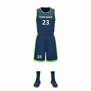 Custom Basketball Jersey Set Sleeveless Team Name 23 Sublimated Print Breathable Polyester Unisex Adult All Seasons - Product Image 6