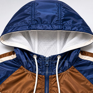 Modern Windbreaker <b>Shorts</b> <b>Set</b> Multi Color Puff Print Nylon Polyester <b>Hoodie</b> Outdoor Casual Windbreaker <b>Shorts</b> <b>Set</b> - Product Image 5