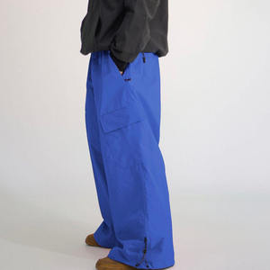 Pantalones de esquí cargo unisex de talla grande, de pierna ancha, azules, impermeables, con cremallera, para snowboard, holgados, cortavientos - Tex Power Stretch - Product Image 2