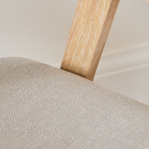 เก้าอี้ทานข้าวไม้เนื้อแข็งสไตล์ญี่ปุ่นสมัยใหม่พร้อมเบาะผ้าหุ้ม - Product Image 3