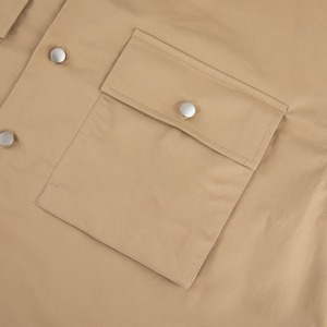 Chemise de travail cargo pour homme, sur mesure, de qualité supérieure, 100% coton sergé, manches courtes, anti-plis, décontractée, avec poches, pour la saison d'automne - Product Image 4