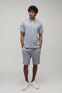 Conjunto de Camiseta Polo Oversize para Hombre, con Logotipo Personalizado en la Parte Delantera, Impresión Digital, Transpirable, Conjunto de Verano de 2 Piezas, Mezcla de Poliéster/Algodón - Product Image 1