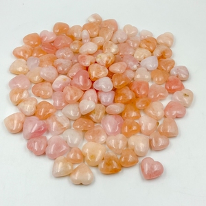 Colgante de Corazón Mini de Morganita Natural Hecha a Mano, Gema de Cristal Rosa para Joyería, Regalo de Rajastán al por Mayor - Product Image 2