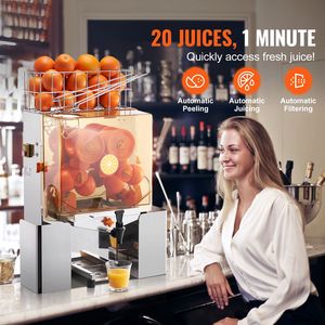 Spremiagrumi Automatico Commerciale da 120W in Acciaio Inox con Rubinetto, Capacità 20 Arance/Min, 110V - Product Image 2