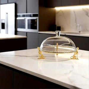 Support à gâteau moderne écologique à un étage en métal finition argentée, compatible lave-vaisselle, idéal pour anniversaires et événements – Meilleures ventes - Product Image 1