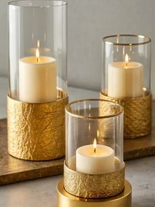 Customizable Metal And Glass <b>Hurricane</b> Candle Holder High Quality Decorative <b>Lantern</b> For Wholesale Export Home Decoration - Product Image 2