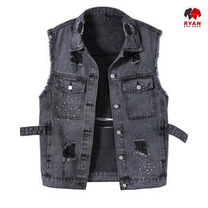 Chaleco Vaquero Personalizado Ryan Pro Gear para Hombre, Sin Mangas, Tejido Transpirable con Logotipo Personalizado - Product Image 1