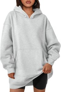 <b>Women</b> Oversized V-Neck <b>Sweatshirt</b> <b>Dress</b> With Pockets Cotton Blend Knitted Autumn Casual Wear - Product Image 4