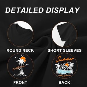 Camiseta Moderna para Hombre con Estampado Gráfico, Tela de Algodón Suave, Manga Corta, Estilo Casual Urbano, Cómoda para el Verano - Product Image 6