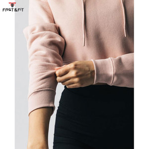 Sudadera con Capucha Corta Personalizada para Mujer, Informal, Holgada, Transpirable, Impermeable, con Logotipo Frontal, 100% Algodón - Product Image 6