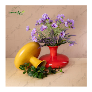 Jarrón de Mesa Decorativo de Bambú Enrollado, Hecho a Mano, con Diámetro Personalizable, Ecológico, Duradero, de Material Natural - Product Image 1