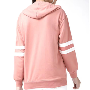 Sweat à capuche décontracté pour femme, hiver, 100% coton, doublé, respirant, manches longues, avec impression de logo sur le devant, personnalisable - Product Image 2