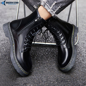 Bottes d'uniforme pour enfants en cuir verni synthétique à marque privée, coutures durables, confort longue durée - Product Image 6
