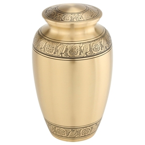 Handmade White Brass Adult Cremation Urn Vintage Engraved Metal Funeral Urn for Ashes <b>Keepsake</b> Metal <b>Memorial</b> Vessel for Ashes - Product Image 3