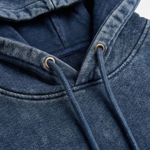 Customizable Oversized Acid Washed Cotton Tracksuits Men <b>Distressed</b> Embroidered Sweatpants Hoodie Set Winter Activewear - Product Image 4