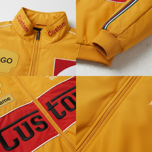 เสื้อแจ็คเก็ตแข่งรถแบบกำหนดเองสำหรับผู้ชาย รับทำโลโก้ OEM สไตล์สปอร์ต ผู้ผลิตเสื้อแจ็คเก็ตบอมเบอร์ - Product Image 4