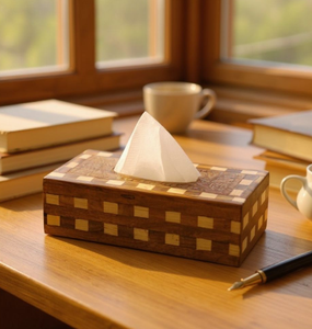 Caja de pañuelos de madera de alta calidad, cuadrada, con acabado marrón, para decoración de mesa auxiliar en la sala de estar, caja para guardar pañuelos de papel. - Product Image 3