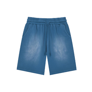 Fabricant de shorts en jean vintage OEM Streetwear Monkey Washed, jeans baggy vierges personnalisés, jorts courts pour hommes - Product Image 5