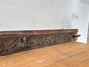 Panel de Madera de Teca Antigua con Grabado Fino, Estilo Moderno de Mediados de Siglo, Artesanía, Decoración de Pared para Hogar u Oficina, Muebles de Exterior - Product Image 3