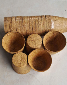 Blue Lotus Coir Flower Pots Biodegradable Eco-Friendly Durable <b>Planters</b> Garden Use <b>Square</b> Design Not Coated Country Style - Product Image 4