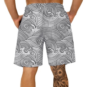 7 pouces 330gsm français éponge 100% coton lavé à l'acide Shorts hommes ourlet brut bouffée impression Sweat Shorts Vintage en détresse Shorts - Product Image 6