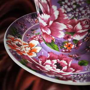 Taza de peonía púrpura de regalo para el hogar personalizada de nivel superior certificada, tazas de té, Impresión de transferencia de agua en Material cerámico de primera calidad - Product Image 4