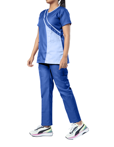 Tenues d'hôpital personnalisées en usine, blouses de travail unisexes, ensembles de blouses élégantes noires à manches courtes pour infirmières, jersey et élasthanne - Product Image 5