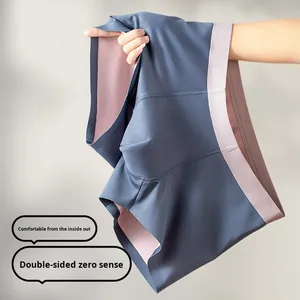 Boxer Briefs Homme 100% Modal AB Color-Block avec Entrejambe Antibactérien en Soie de Mûrier 5A, Sans Coutures, Taille Mi-Haute - Product Image 4