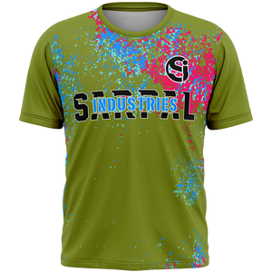 T-shirt décontracté personnalisé avec logo pour homme, vêtements de sport de haute qualité, style vintage, 100 % polyester, sublimation par transfert thermique. - Product Image 1