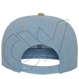 หมวกแก๊ปยีนส์สีฟ้าอ่อน 6 แผง ทรงวินเทจ ผ้าฝ้าย 100% ปีกสีแทน แบบ Snapback สำหรับทุกเพศ สวมใส่สบาย ปรับขนาดได้ ขายตรงจากโรงงาน - Product Image 4