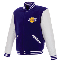 Veste universitaire unisexe personnalisée des Lakers avec logo brodé sur le devant, en laine/polyester respirant de style vintage, idéale pour l'hiver, OEM/ODM