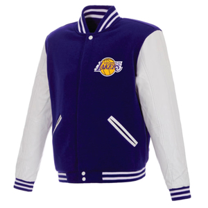Custom Unisex Lakers Varsity Jacket with Breathable Wool/Polyester Winter Front Logo Embroidery Patch OEM/ODM - Product Image 5