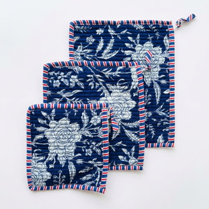 Pochette matelassée imprimée au bloc de qualité supérieure, sac de maquillage artisanal, trousse de voyage pour organisateur, grande capacité, cadeau écoresponsable - Product Image 1