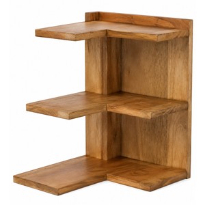 Estantería rectangular de madera de mango para esquina |   Muebles de Almacenamiento Rústicos Hechos a Mano de Una Sola Capa, Venta al por Mayor en India - Product Image 1