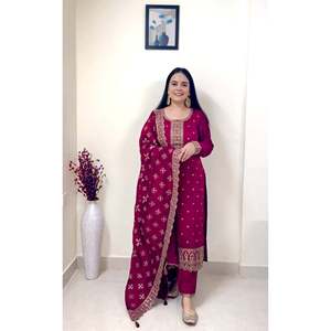 Belle fête porter robes de bal haut et ensemble Dupatta - Product Image 3