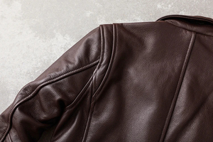 Men Genuine Cowhide Leather <b>Jacket</b> Slim Fit Casual Spring Autumn Motorcycle <b>Biker</b> <b>Jacket</b> - Product Image 2