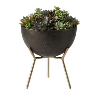 Jardinière noire de qualité export avec poignée en acier, pots à fleurs faits à la main, jardinières de sol pour la maison et le jardin - Product Image 4