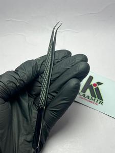 แหนบดึงขนตาสแตนเลส Kaamir Instruments ขนาด 12 มม. ปลายเรียบ ความแม่นยำสูง เคลือบสีน้ำเงิน อุปกรณ์เสริมความงาม แบบกำหนดเองได้ - Product Image 4
