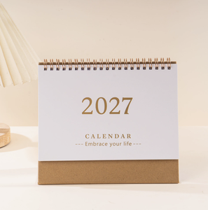 ปฏิทินตั้งโต๊ะมินิมอลปี 2027 แบบเรียบง่าย พลิกได้ ใช้วางแผนรายเดือน สำหรับบ้าน สำนักงาน ของขวัญองค์กร - Product Image 1