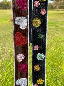 Beaded <b>Strap</b> for Clear PurseHandmade College bagStadium Purse Crossbody Heart <b>Strap</b> Flower <b>Strap</b> Graduation Valentines - Product Image 4