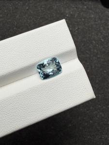พลอยอะความารีนแท้สีน้ำเงินธรรมชาติทรงคุชชั่น คัลเลอร์ซานตา มาเรีย สำหรับทำเครื่องประดับ แหวน จี้ - Product Image 2