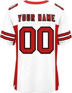 Wholesale American Football Jersey Polyester Mesh No Fade Sublimation Custom Logo OEM Supplier Breathable Quick Dry Teamwear - Product Image 4