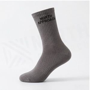 North Approach Crew <b>Socks</b> <b>Black</b> Breathable Knitted Adult Casual Daily Wear - Product Image 3
